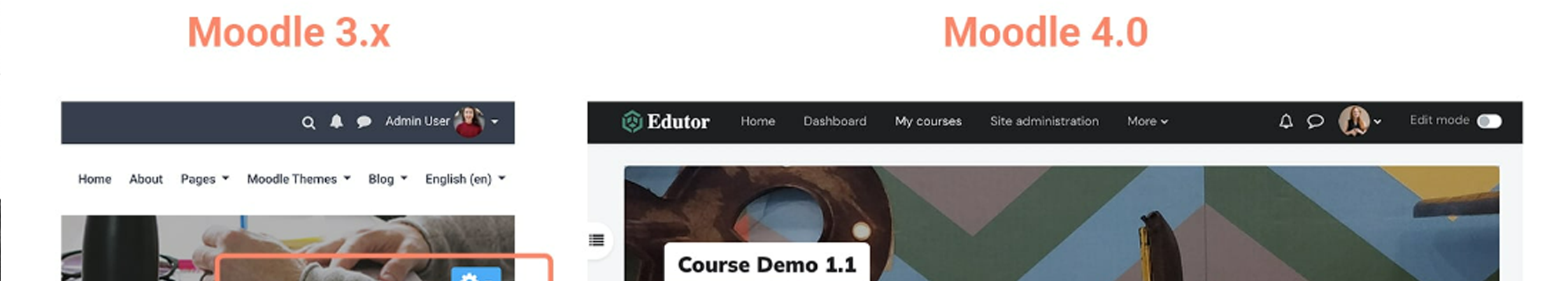 Some Key Differences Between Moodle 3.x and 4.x